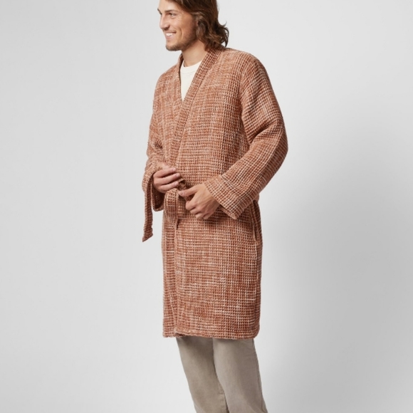 PARACHUTE waffle terracota robe - Picture 4 of 5